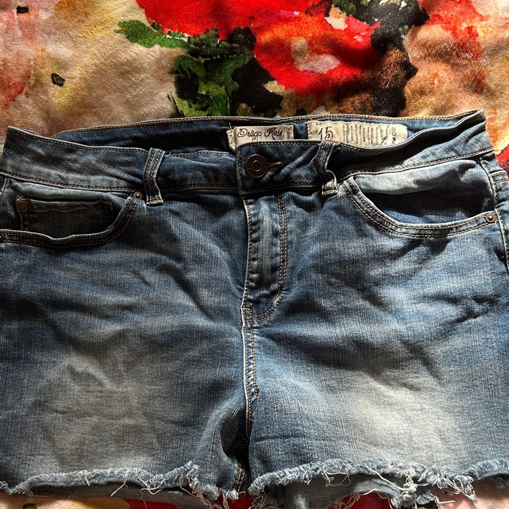 Faded Blue Jean Shorts